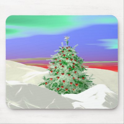 Christmas Tree of Hearts Mouse Mat by xfinity7