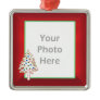 Christmas Tree on Red (photo frame) Ornaments