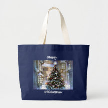 Christmas tree on street bags