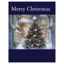 Christmas tree on street custom flyer