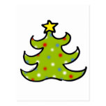 Christmas tree postcard