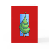 Christmas Tree red Card