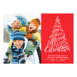 Christmas Tree (Red) Holiday Photo Card Personalized Invite