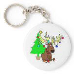 Christmas Tree Reindeer Keychain
