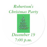 Christmas tree, save the date party stickers