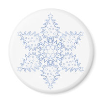 Christmas Tree Snowflake magnets