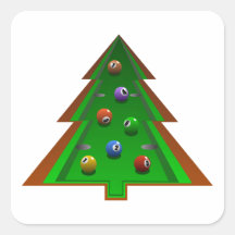 Christmas Tree Square Stickers