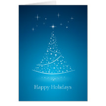 Christmas Tree Stars (Blue) card
