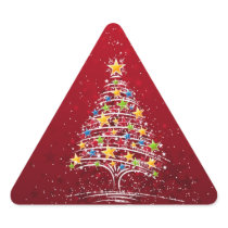 Christmas Tree Triangle Sticker