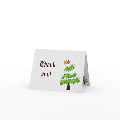 Christmas Tree Thank You Cards by Hafapea