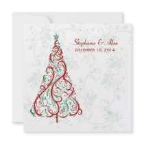 Christmas Tree Wedding Invitation