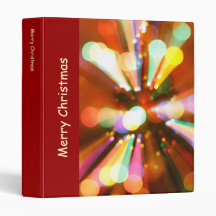 Christmas tree with light beams binders