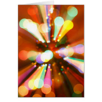 Christmas tree with light beams cards