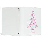 Christmas Tree with Ribbons Breast Cancer 3 Ring Binder
