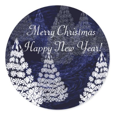 Christmas trees 2 stickers by CoolCurves