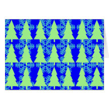 Christmas Trees Outlined with Lights Design Card