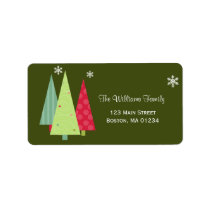 Christmas Trees Return Address labels