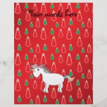 Christmas unicorn red snowman pattern full color flyer