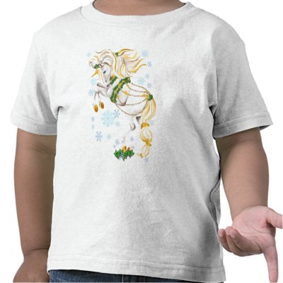 *Christmas Unicorn T-shirt by Lotacats