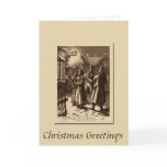 Christmas Vintage Carol Singers and Musicians Card