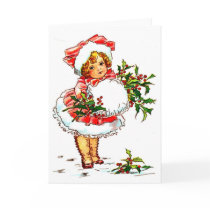 Christmas Vintage Girl Cards