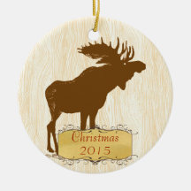 Christmas Vintage Moose Christmas Tree Ornament