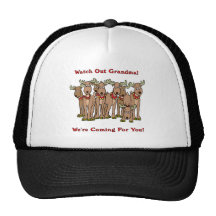 Christmas: Watch Out Grandma Mesh Hat