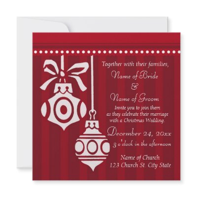 Christmas Wedding Invitation Cards by DreamingMindCards
