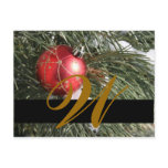 Christmas Wedding Monogram Save the Date Card
