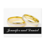 Christmas Wedding Save the Date Gold Rings Card