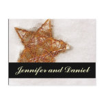 Christmas Wedding Save the Date Snow & Star Card postcards