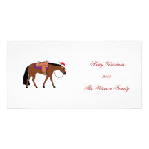Christmas Western Pleasure Horse Photo Card
