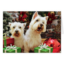 Christmas - Westies - Bailey and Callie Cards