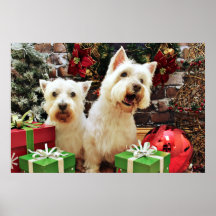 Christmas - Westies - Bailey and Callie Print