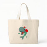 Christmas Whale Tote Bag