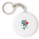 Christmas Whale Keychain