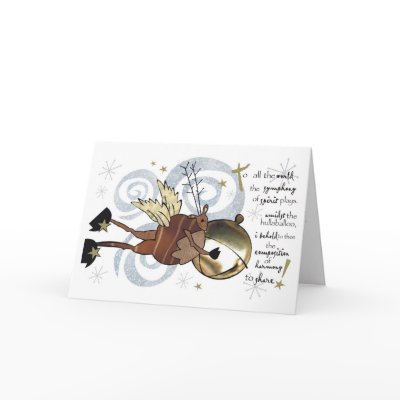 Christmas  Whimsical Reindeer Card by vogelcreative