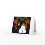 Christmas White Wedding Heart Floral Card