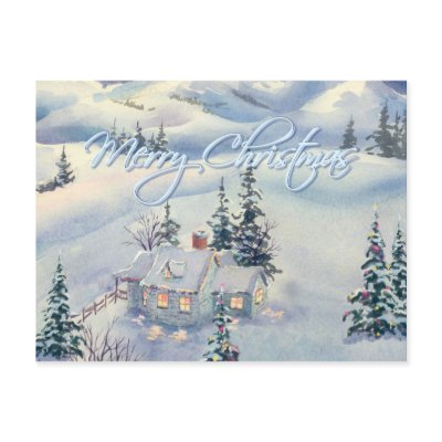 CHRISTMAS WINTER SCENE by SHARON SHARPE Post Card by sharonsharpe