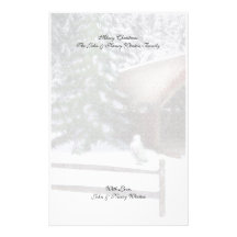 Christmas Winter Scenes Stationery