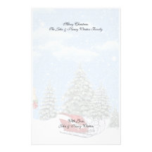 Christmas Winter Scenes Stationery