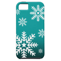 Christmas Winter Snowflakes teal