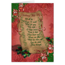 Christmas wish list Greeting card nostalgic