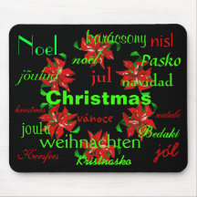 "Christmas Wreath Around The World" Mousepad