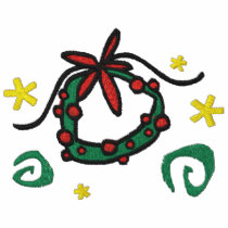 Christmas Wreath Embroidered Shirt