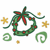 Christmas Wreath Embroidered Shirt