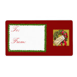 Christmas Wreath Gift Labels labels