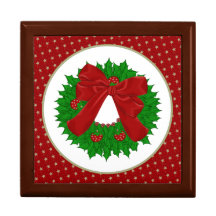 Christmas Wreath Jewellery Box Gift Box