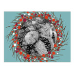 Christmas Wreath Photo Postcard