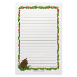 Christmas Wreath & Pinecone Stationary Stationery